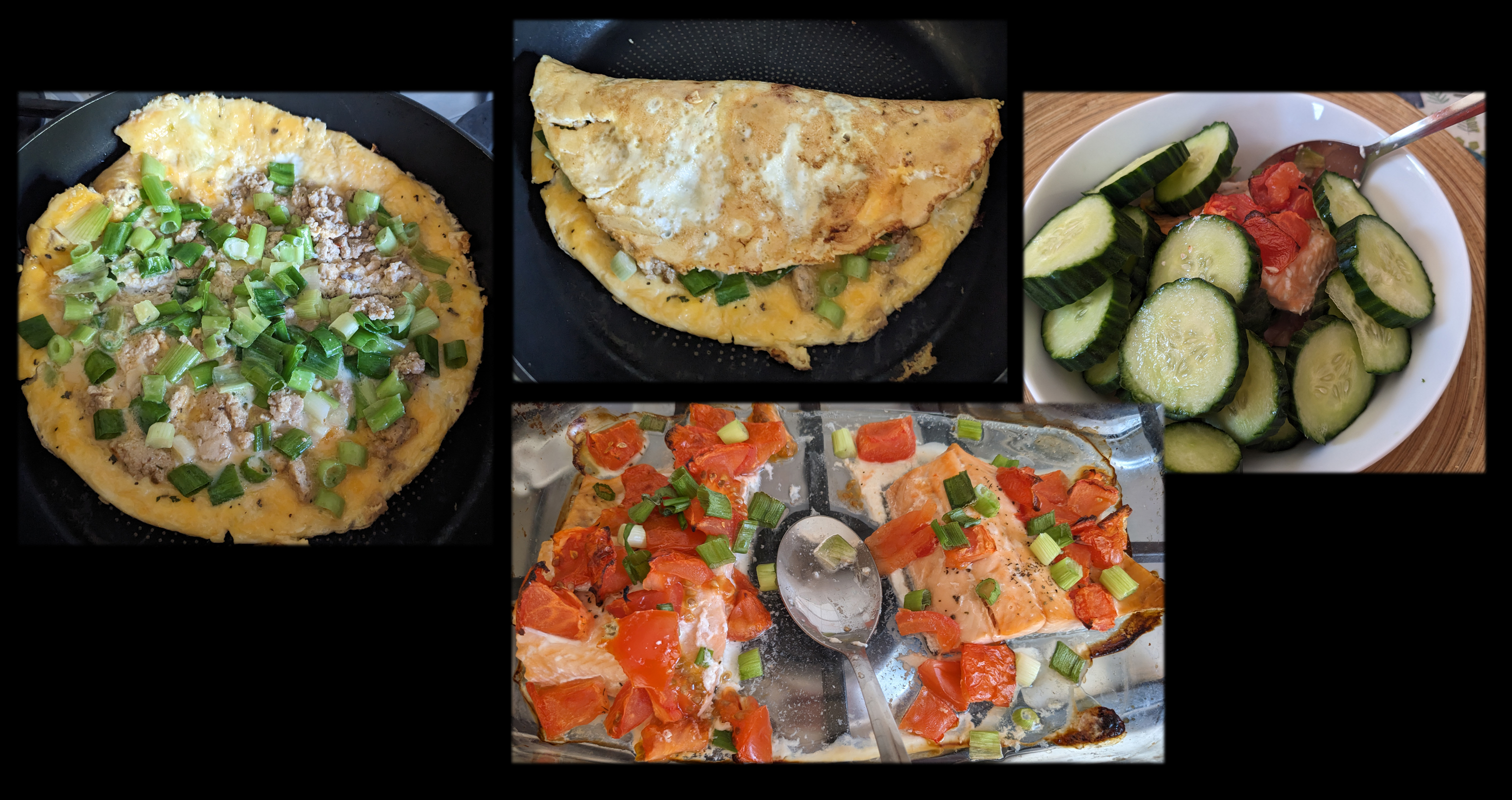 Omelette and Salmon